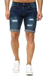 Indicode Shorts KADEN HOLES Blau/Dunkelblau