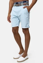 Indicode Chinoshorts Baltin Hellblau/Blau