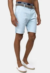 Indicode Chinoshorts Baltin Hellblau/Blau