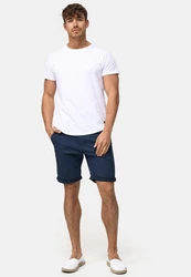 Indicode Chinoshorts Baltin Dunkelblau/Blau