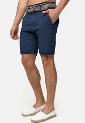 Indicode Chinoshorts Baltin Dunkelblau/Blau