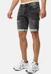 Indicode Jeansshorts INDelmare Dunkelgrau/Schwarz/Grau/Braun