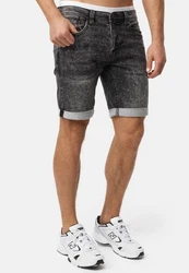 Indicode Jeansshorts INDelmare Dunkelgrau/Schwarz/Grau/Braun