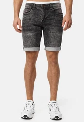 Indicode Jeansshorts INDelmare Dunkelgrau/Schwarz/Grau/Braun