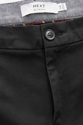 Next Chinohose Slim Fit Chinohose (2-tlg) Schwarz/Dunkelgrau