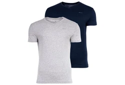 GANT Herren V-NECK T-SHIRT 2-PACK Grau/Dunkelblau/Hellblau
