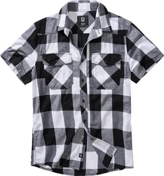Brandit Langarmhemd Check Shirt Schwarz/Dunkelgrau/Weiß