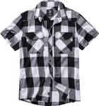 Brandit Langarmhemd Check Shirt Schwarz/Dunkelgrau/Weiß