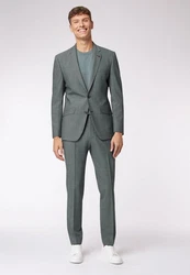 Roy Robson Hosenanzug Coloured Suit Slim Fit Grün/Grau/Hellblau