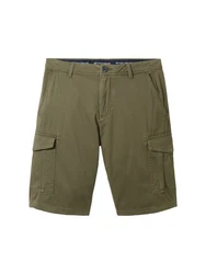 TOM TAILOR Shorts Khaki/Dunkelgrün