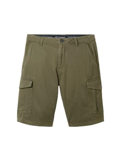 TOM TAILOR Shorts Khaki/Dunkelgrün