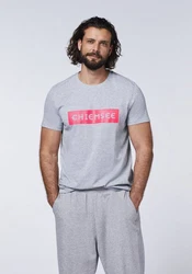 Chiemsee Print-Shirt T-Shirt mit Markenschriftzug Rot/Grau/Hellgrau/Rosa