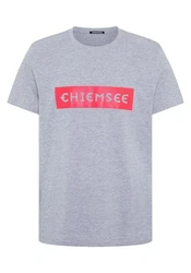 Chiemsee Print-Shirt T-Shirt mit Markenschriftzug Rot/Grau/Hellgrau/Rosa