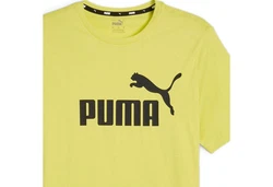 PUMA T-Shirt ESS Logo Tee Herren Gelb/Grün/Neonfarben