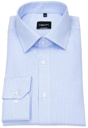 VENTI Businesshemd Modern Fit Kentkragen Hellblau/Blau