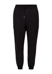 QS Stoffhose Slim Fit Cargohose Schwarz/Dunkelblau