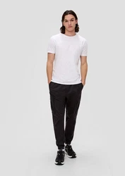 QS Stoffhose Slim Fit Cargohose Schwarz/Dunkelblau