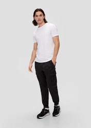 QS Stoffhose Slim Fit Cargohose Schwarz/Dunkelblau