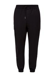 QS Stoffhose Slim Fit Cargohose Schwarz/Dunkelblau