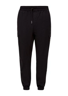 QS Stoffhose Slim Fit Cargohose Schwarz/Dunkelblau