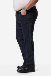 Boston Park 5-Pocket-Jeans Swingpockets Dunkelblau/Hellblau/Blau