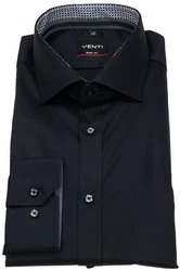 VENTI Businesshemd Button-down (103522600) Dunkelblau/Schwarz/Lila/Hellblau