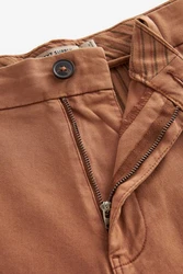 Next Straight Fit Chinoshorts mit Stretch Braun/Khaki