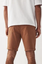 Next Straight Fit Chinoshorts mit Stretch Braun/Khaki