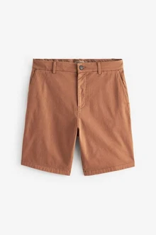 Next Straight Fit Chinoshorts mit Stretch Braun/Khaki