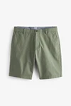 Next Straight Fit Chinoshorts mit Stretch Khaki/Dunkelgrün