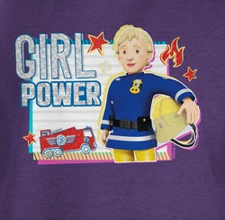 Shirtracer T-Shirt Girl Power Feuerwehrmann Sam Gelb/Weiß/Beige/Lila