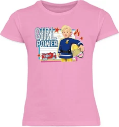 Shirtracer T-Shirt Girl Power Feuerwehrmann Sam Rosa