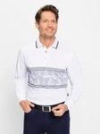 Witt T-Shirt Langarm-Poloshirt Creme/Weiß/Hellblau