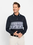 Witt T-Shirt Langarm-Poloshirt Dunkelblau/Blau/Hellblau