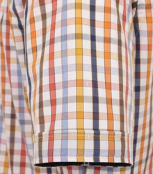 Redmond Kurzarmhemd Button-Down-Kragen Comfort Fit Mischfarben/Rot/Braun/Gelb