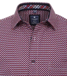 Redmond Kurzarmhemd (241065999) Lila/Bordeaux/Rot/Dunkelrot