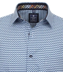 Redmond Kurzarmhemd (241065999) Dunkelblau/Blau/Hellblau