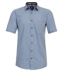 Redmond Kurzarmhemd (241065999) Dunkelblau/Blau/Hellblau
