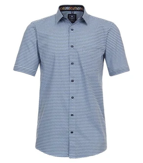 Redmond Kurzarmhemd (241065999) Dunkelblau/Blau/Hellblau