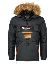 Geographical Norway Winterjacke Anorak Herren Schwarz/Grau/Dunkelblau/Braun