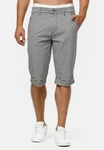 Indicode Chinoshorts Whitney Grau/Creme/Weiß