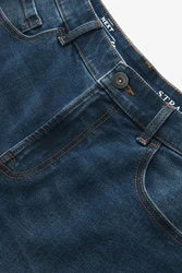 Next Jeansshorts Straight Fit Jeansshorts mit Stretch Blau/Hellblau