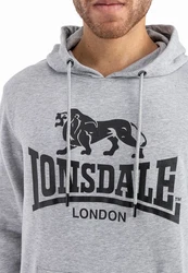 Lonsdale Kapuzenpullover Scousburgh Grau/Hellgrau/Dunkelgrau/Rot/Braun
