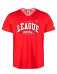 ROADSIGN australia T-Shirt Soccer mit sportlichem Logo-Print & V-Ausschnitt Rot/Dunkelrot