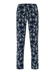 Hanro Pyjamahose Night & Day Dunkelblau/Blau
