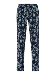 Hanro Pyjamahose Night & Day Dunkelblau/Blau