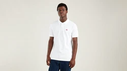 LEVI'S Poloshirt 'Housemark Polo' feuerrot/weiß