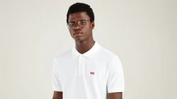 LEVI'S Poloshirt 'Housemark Polo' feuerrot/weiß