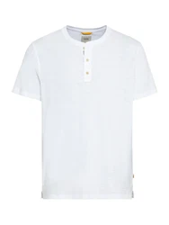 camel active T-Shirt Henley weiß