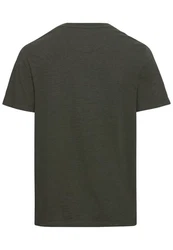 camel active T-Shirt Henley Dunkelgrün/Khaki